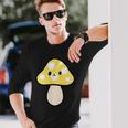 かわいい黄色のキノコ 長袖Tシャツ 彼への贈り物