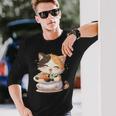 わがまま猫 寿司ねこ ラーメン好き かわいい おもしろ マンガ 長袖tシャツ 長袖Tシャツ 彼への贈り物