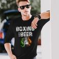 アイルランドのボクシングとビール 面白いアイルランド国旗tシャツ 長袖Tシャツ 彼への贈り物