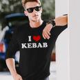 アイ・ラブ・ケバブ、アイ・ハート・ケバブ 長袖Tシャツ 彼への贈り物