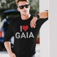 アイ・ラヴ・ガイア 長袖Tシャツ 彼への贈り物