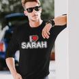 アイ・ラヴ・サラ 長袖Tシャツ 彼への贈り物
