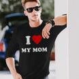 アイ・ラヴ・マイ・マム 長袖Tシャツ 彼への贈り物