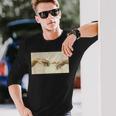 アダム・ミケランジェロによる創造 美術史 長袖Tシャツ 彼への贈り物