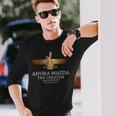 アフラ・マズダー 古代ペルシャの神 ゾロアスター教のシンボル 長袖Tシャツ 彼への贈り物