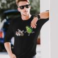 アボカドピットケトビーガンでボウリングをする楽しいアボカド。 長袖Tシャツ 彼への贈り物