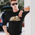 アメリカン・コッカー・スパニエル シンプルデザイン 長袖Tシャツ 彼への贈り物