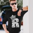 アルファベットtシャツ イニシャル文字 R & キング クイーン クラウン 長袖Tシャツ 彼への贈り物