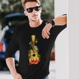 アロハ ハワイアン アイランド ウクレレ フラワー アロハ ハワイ 長袖Tシャツ 彼への贈り物