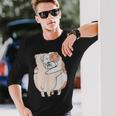 イングリッシュブルドッグハグ 長袖Tシャツ 彼への贈り物