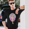 イースターエッグ ウサギ ヴィンテージ ピンナップ バニー スーツ ファンタジーガール 長袖Tシャツ 彼への贈り物