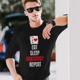 イート・スリープ・バカラ・リピート-バカラは私のゲームカードゲーム 長袖Tシャツ 彼への贈り物
