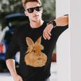 ウサギ ライオンヘッド ウサギ 長袖Tシャツ 彼への贈り物