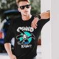 オズワルドラビット ヴィンテージ 漫画 バニー ハッピー ティール 長袖Tシャツ 彼への贈り物