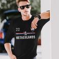 オランダ サッカーファン ジャージ オランダ国旗 フットボール愛好家 長袖Tシャツ 彼への贈り物