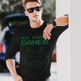 オールドビンテージスクールゲーマー-レトロスペースエイリアンインベーダー 長袖Tシャツ 彼への贈り物