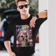 カップケーキの森の猫 長袖Tシャツ 彼への贈り物