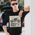 カフェレーサー カスタム バイク おしゃれ オートバイ ライダー イラスト 長袖Tシャツ 彼への贈り物