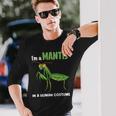 カマキリ 虫 祈るカマキリ 長袖Tシャツ 彼への贈り物