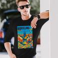 カラフル バルセロナ スペイン ガウディ公園 & サグラダファミリア 旅行 長袖Tシャツ 彼への贈り物
