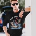 カワウソ カオス 面白い ベーグル ファイティング ラッコ 駄洒落動物好き 長袖tシャツ 長袖Tシャツ 彼への贈り物