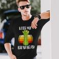 キスマイアスパラガス 野菜ミーム 農家 オーガニック ガーデニング 長袖Tシャツ 彼への贈り物