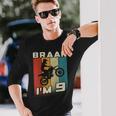 キッズ Braap I'm 9 ダートバイク 誕生日 9 Mx 9歳の誕生日 モトクロス 長袖Tシャツ 彼への贈り物