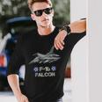 キッズ アメリカ空軍の航空機戦闘機f16ファルコン 長袖Tシャツ 彼への贈り物