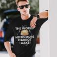 キャロットケーキ レシピ カップケーキ パイ グルテンフリー ビーガン 長袖Tシャツ 彼への贈り物
