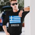ギリシャの国旗 長袖Tシャツ 彼への贈り物