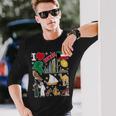 クウェート 手描きのシンボル クウェート地図 文化的アイコン 長袖Tシャツ 彼への贈り物