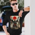 クトゥルフ・サムライ、ヴィンテージ・日本のラブクラフト・ホラー 長袖Tシャツ 彼への贈り物