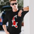 クハク 紅白鯉 長袖Tシャツ 彼への贈り物