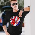 クロアチアの旗 イングランド イギリス 英語 イギリス クロアチア語 長袖Tシャツ 彼への贈り物