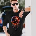 クールなバスケットボール 長袖Tシャツ 彼への贈り物
