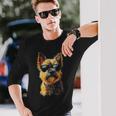 ケアンテリア 犬 ペット アートワーク サングラス ケアンテリア 長袖Tシャツ 彼への贈り物