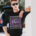 コケット チアボウ スポーツ チアリーダー チアリーディング パープル 長袖Tシャツ 彼への贈り物