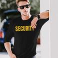 コンサート、フェスティバル用セキュリティtシャツ、イエローレターtシャツ 長袖Tシャツ 彼への贈り物