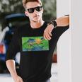 ゴッホ カエル 星月夜 動物 アート 自然 恋人 絵画 長袖Tシャツ 彼への贈り物