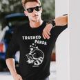 ゴミ箱パンダ 二日酔い ソーシャルメディア 狂った酔ったアライグマ 長袖Tシャツ 彼への贈り物