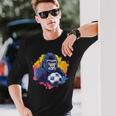 ゴリラ サッカーボール 鮮やかな色 長袖Tシャツ 彼への贈り物