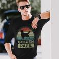 ゴールデン・パパ 父の日 ゴールデンレトリバー 長袖Tシャツ 彼への贈り物