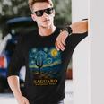 サグアロ国立公園にインスパイアされた星空の夜の冒険 長袖Tシャツ 彼への贈り物