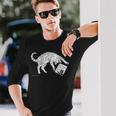 サバトラ猫 へそ天 キジトラ 猫好き おしゃれ かわいい おもしろ レトロ 長袖Tシャツ 彼への贈り物