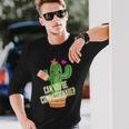 サボテンフリーハグ 思いやり 長袖Tシャツ 彼への贈り物
