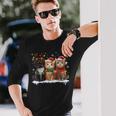 サンタ 猫 ライト トナカイ クリスマス 猫 恋人 パジャマ 長袖Tシャツ 彼への贈り物