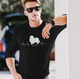 シェルティハートビートドッグデザイン シェルティギフト 長袖Tシャツ 彼への贈り物
