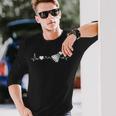 シャトルコック バドミントン ハートビート メンズ レディース キッズ スポーツ 長袖Tシャツ 彼への贈り物