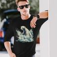 シロクマ 海洋哺乳類 アートワーク 海洋 シロクマモチーフ 長袖Tシャツ 彼への贈り物