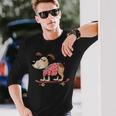 スケートボード犬 – 楽しい漫画のペット 長袖Tシャツ 彼への贈り物